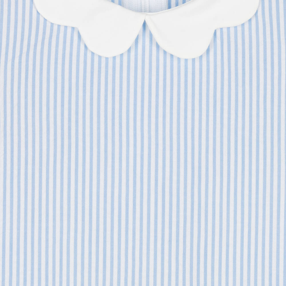 Girls blue seersucker dress discount