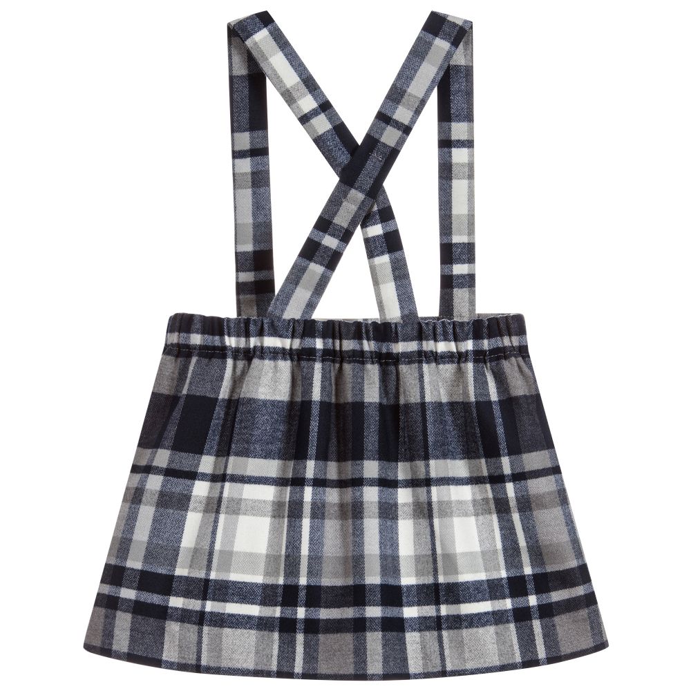 Il Gufo-Girls Blue Tartan Skirt | Childrensalon Outlet