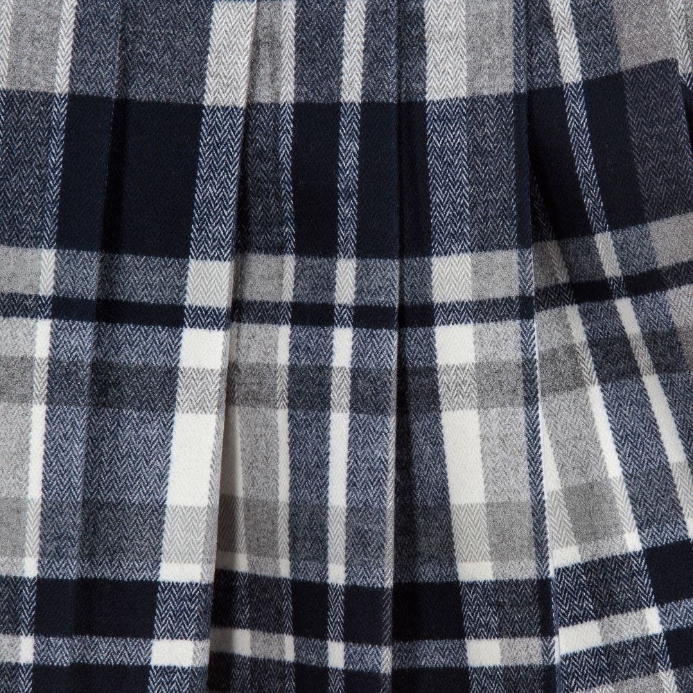 Il Gufo-Girls Blue Tartan Skirt | Childrensalon Outlet