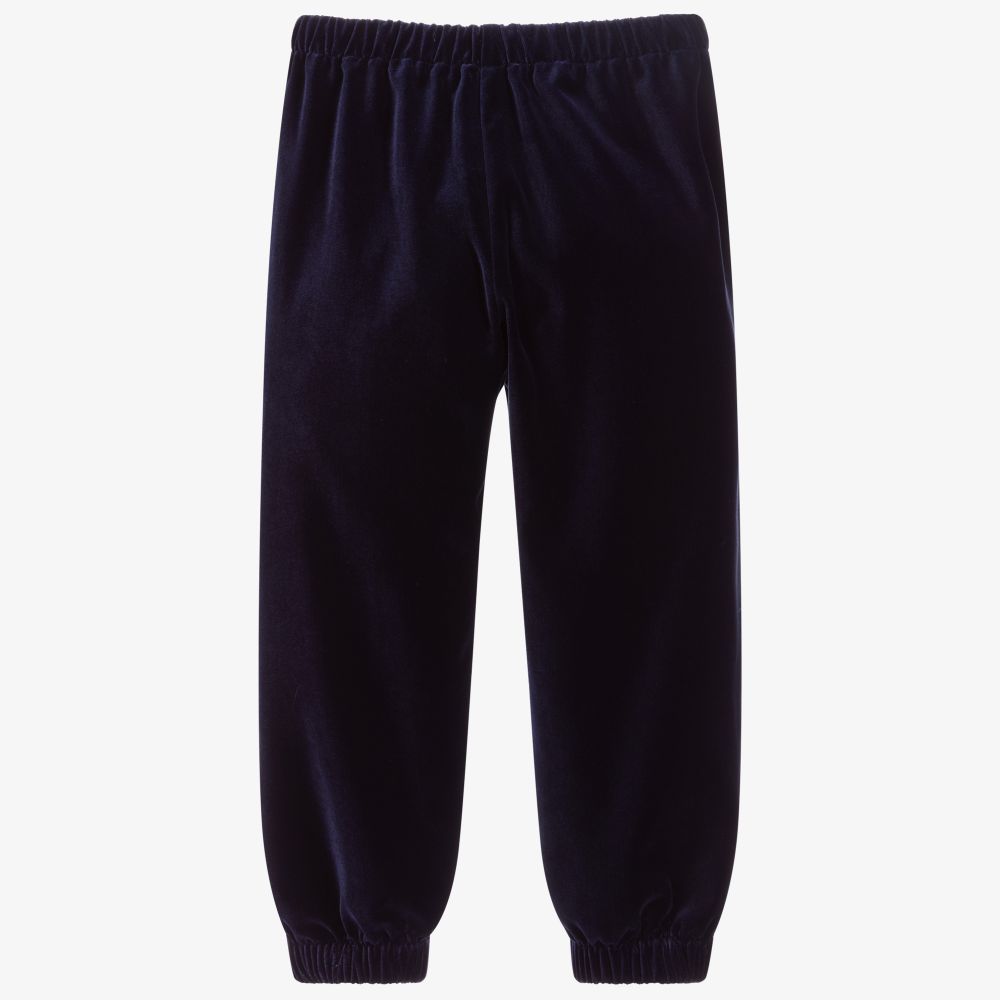 Il Gufo-Синие бархатные брюки для девочек | Childrensalon Outlet