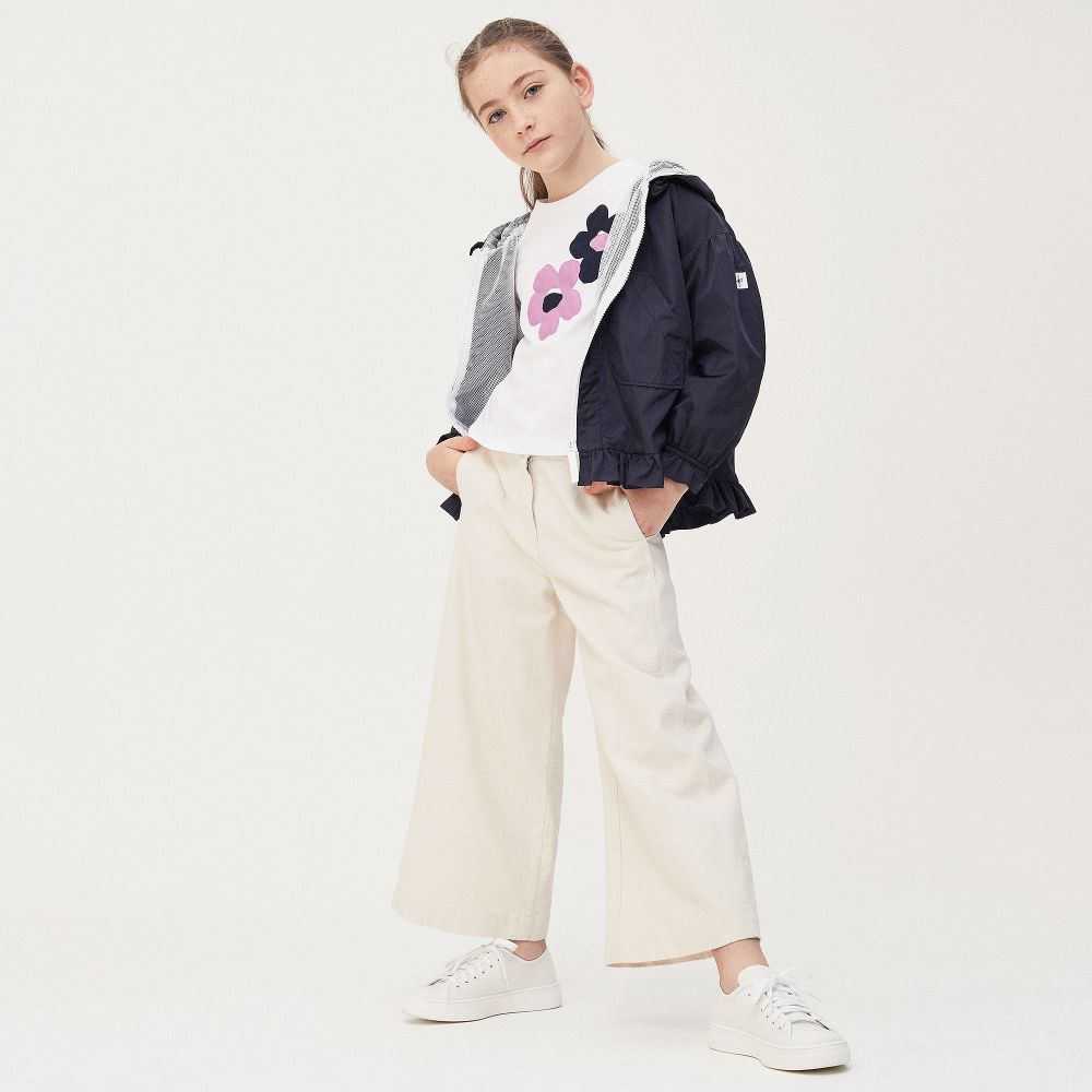 Il Gufo Girls Blue Windbreaker Jacket Childrensalon Outlet