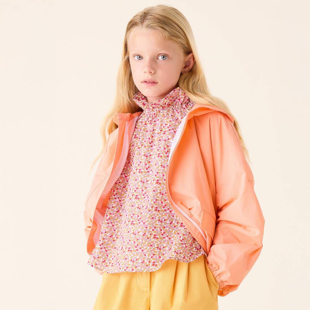 Il Gufo-بلوزة قطنية بنقشة الكرز للبنات بلون وردي فاتح | Childrensalon Outlet