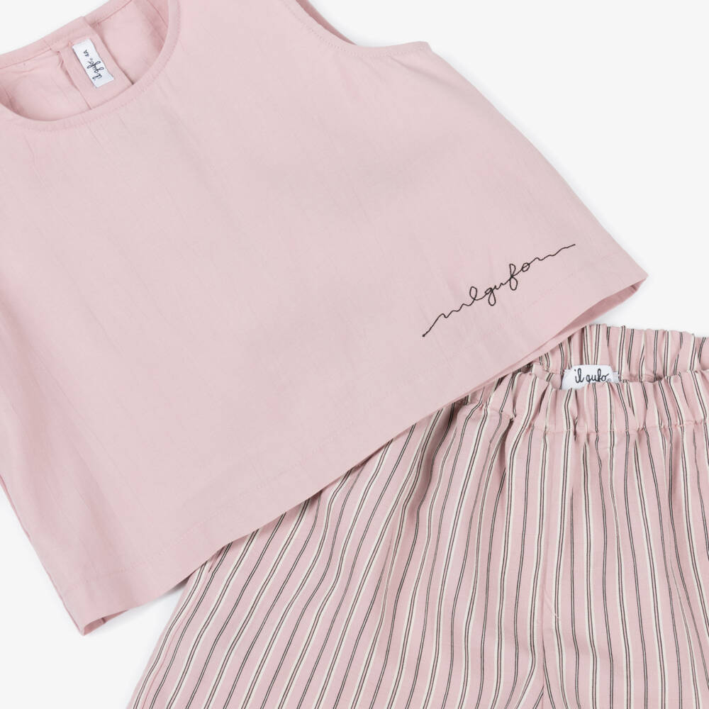 Il Gufo-Girls Blush Sleeveless Top & Pants | Childrensalon Outlet
