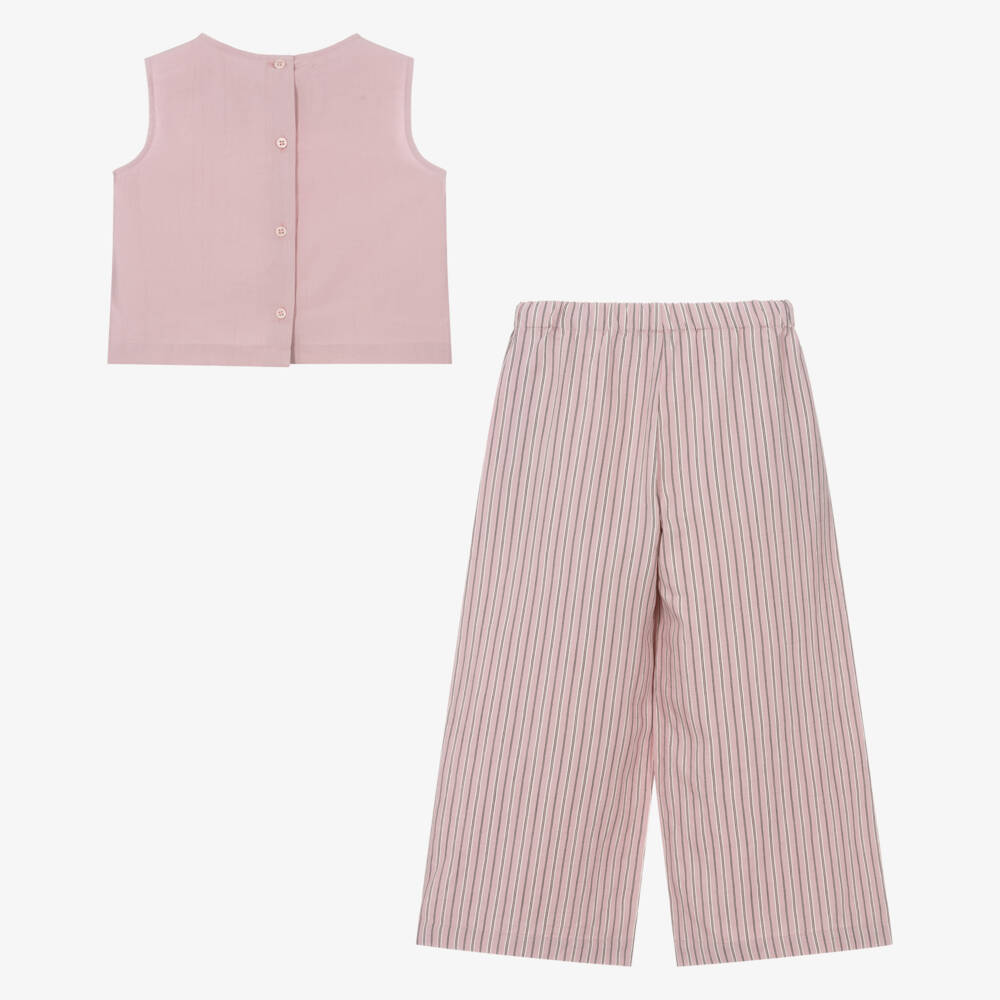 Il Gufo-Girls Blush Sleeveless Top & Pants | Childrensalon Outlet