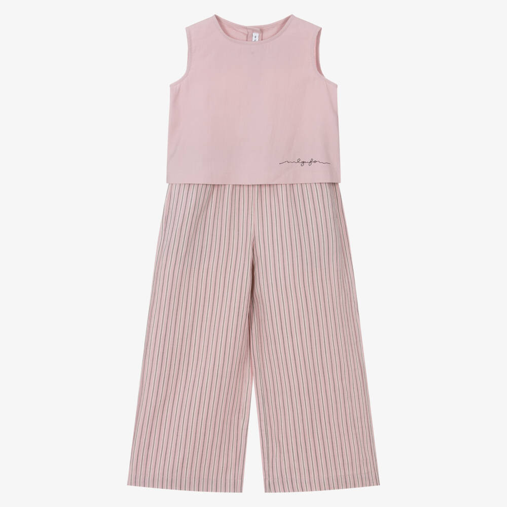 Il Gufo-Girls Blush Sleeveless Top & Pants | Childrensalon Outlet