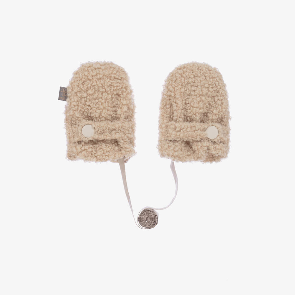 Il Gufo-Girls Bouclé Fleece Mittens | Childrensalon Outlet