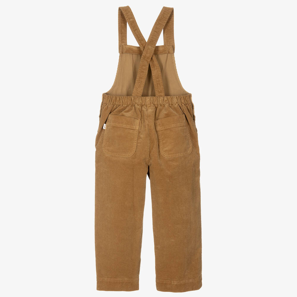 Il Gufo-Girls Brown Corduroy Dungarees | Childrensalon Outlet