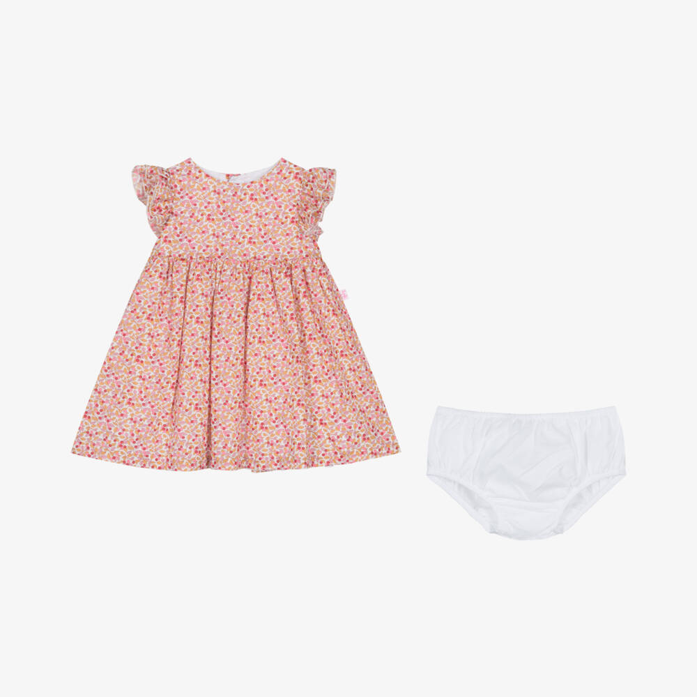 Il Gufo-Girls Cherry Blossom Cotton Frock | Childrensalon Outlet