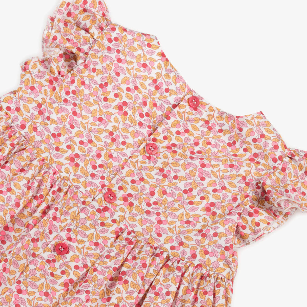 Il Gufo-Girls Cherry Blossom Cotton Frock | Childrensalon Outlet