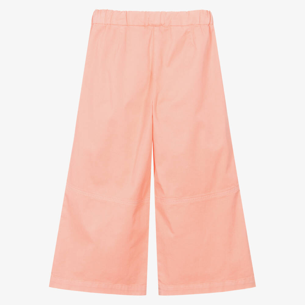 Il Gufo-Брюки из кораллового хлопкового твила для девочек | Childrensalon Outlet