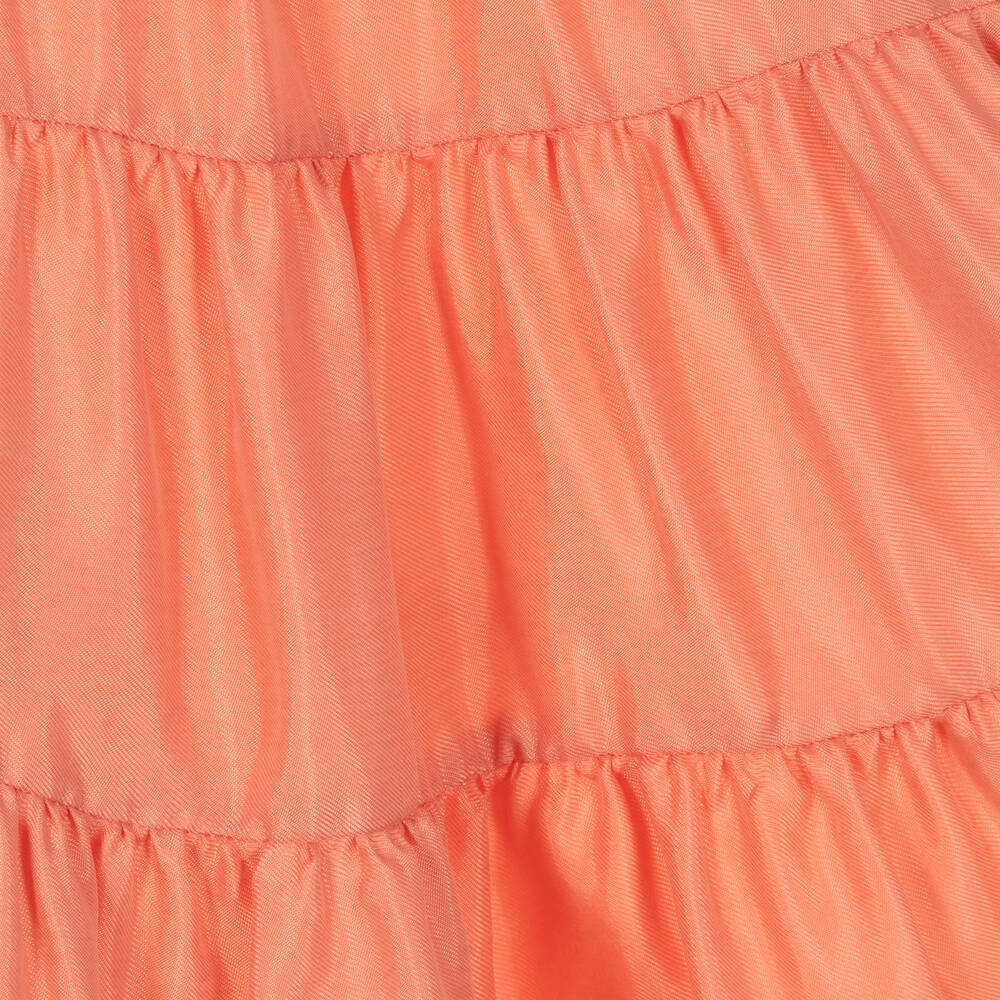 Il Gufo-Коралловое многоярусное платье для девочек | Childrensalon Outlet