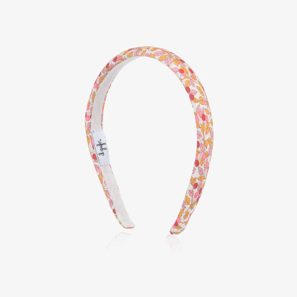 Il Gufo-Girls Cotton Pink Cherry Headband | Childrensalon Outlet