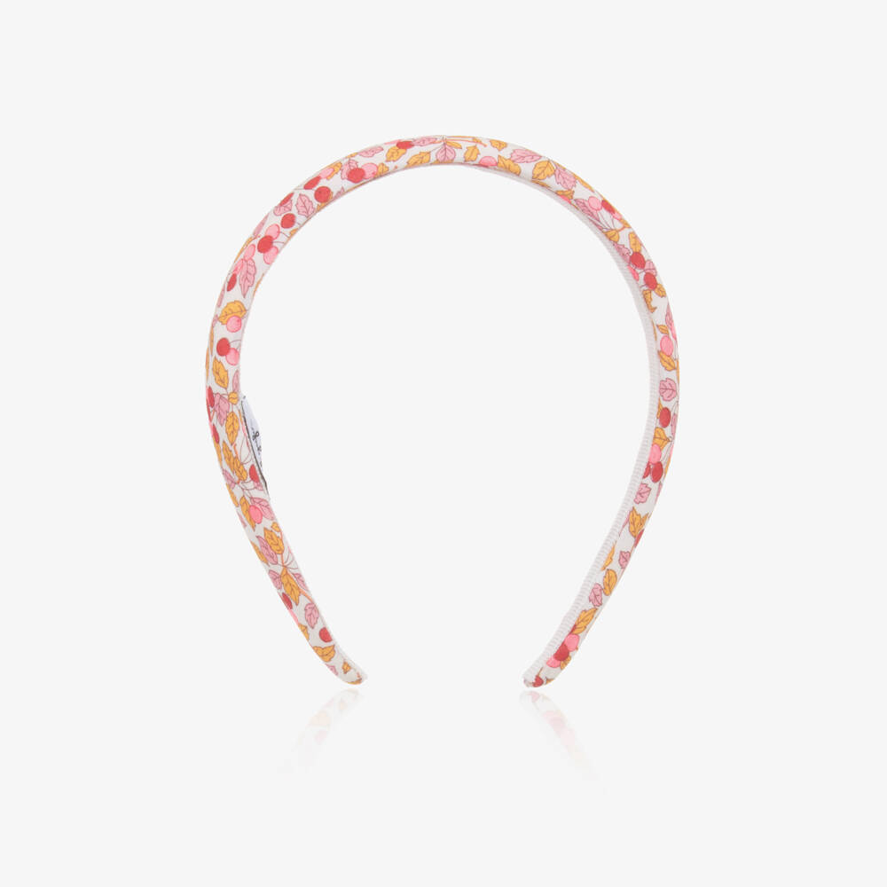 Il Gufo-Girls Cotton Pink Cherry Headband | Childrensalon Outlet