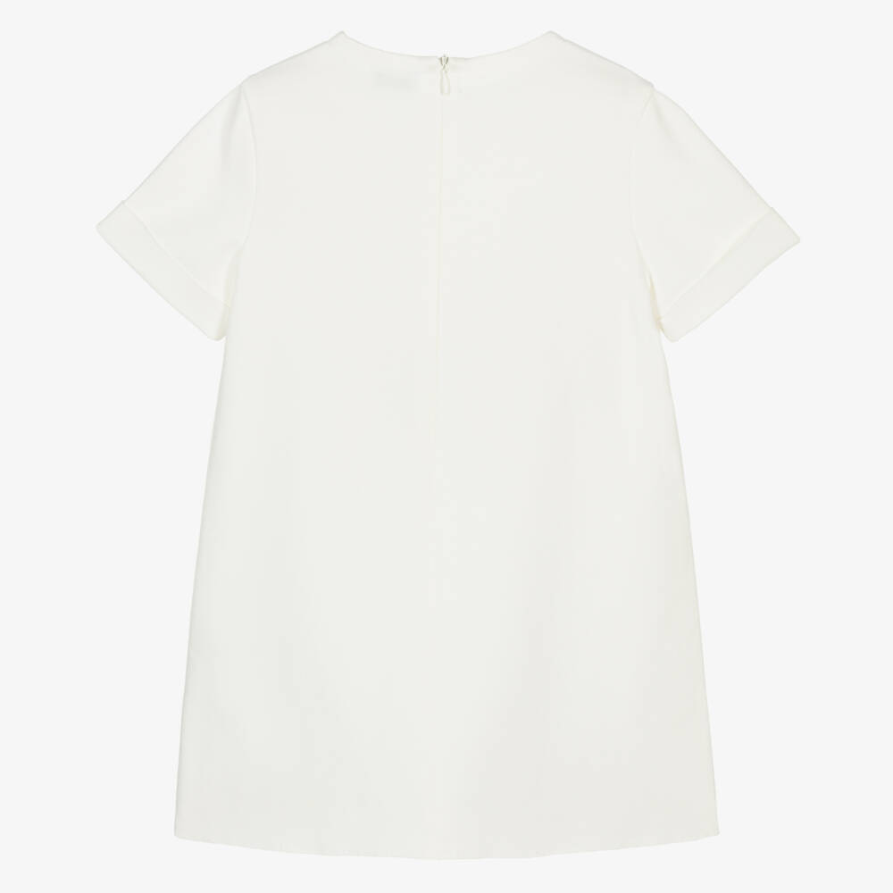 Il Gufo-Платье кремовое из миланского трикотажа для девочек | Childrensalon Outlet