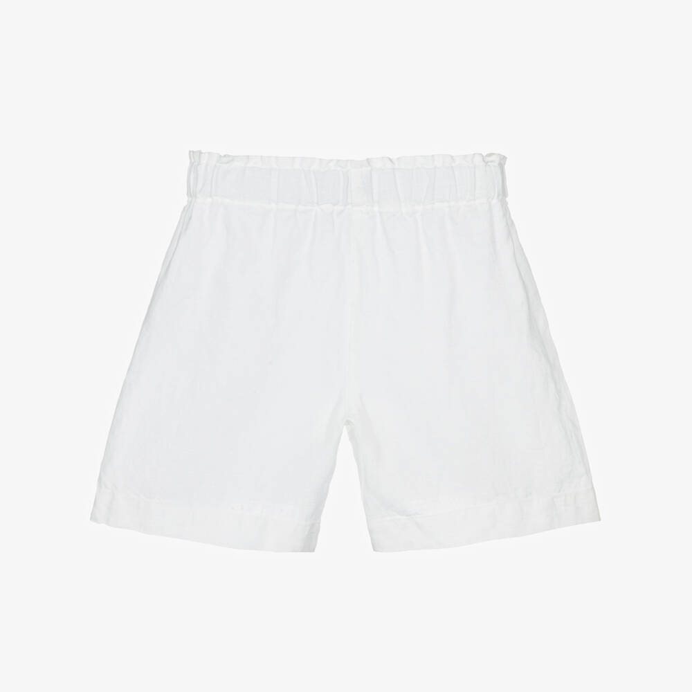 Il Gufo-Girls Crisp Linen Summer Shorts | Childrensalon Outlet