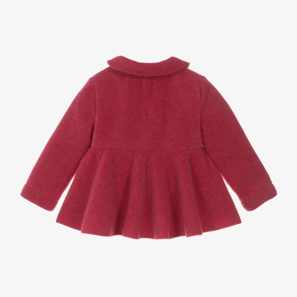 Il Gufo-Girls Dark Pink Fleece Coat | Childrensalon Outlet