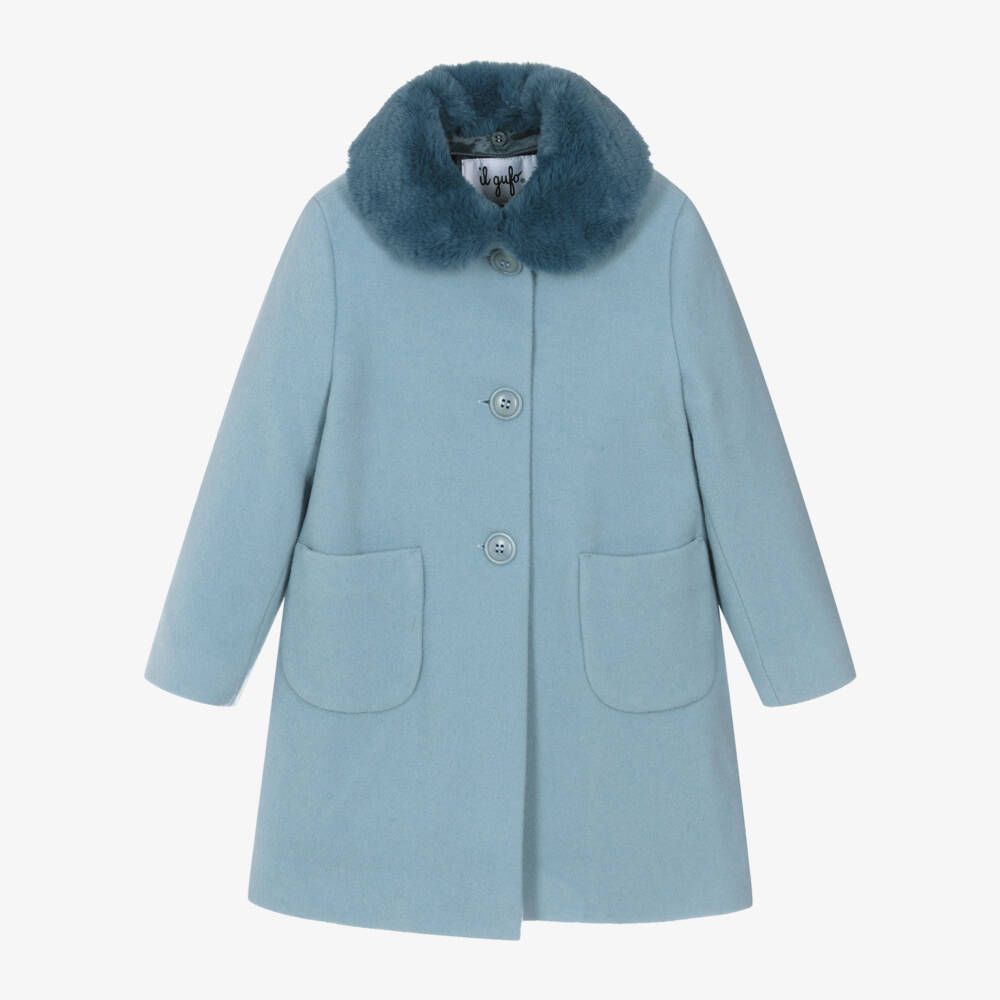 Il Gufo-Girls Dusky Wool A-Line Coat | Childrensalon Outlet