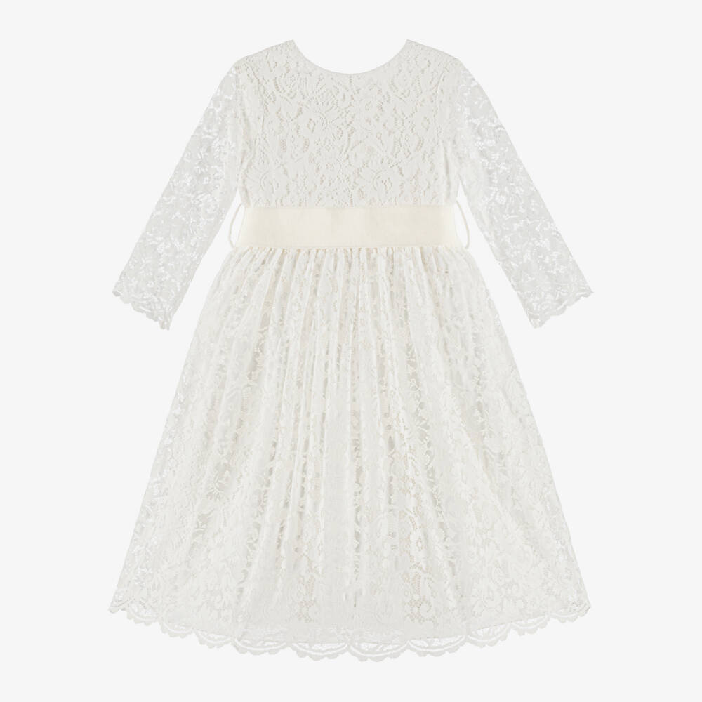 Il Gufo-Элегантное белое кружевное платье для девочек | Childrensalon Outlet