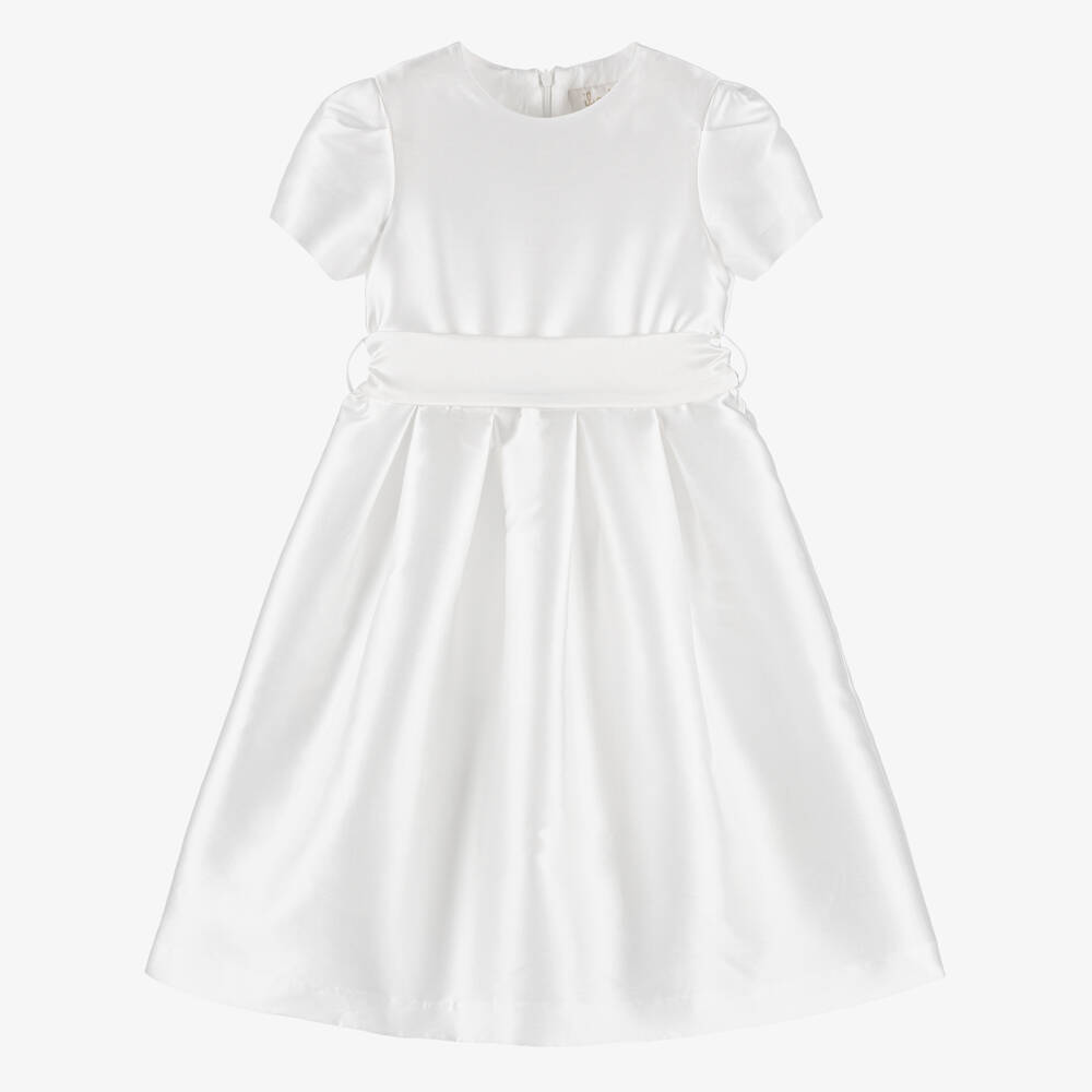 Il Gufo-Элегантное белое атласное платье для девочек | Childrensalon Outlet