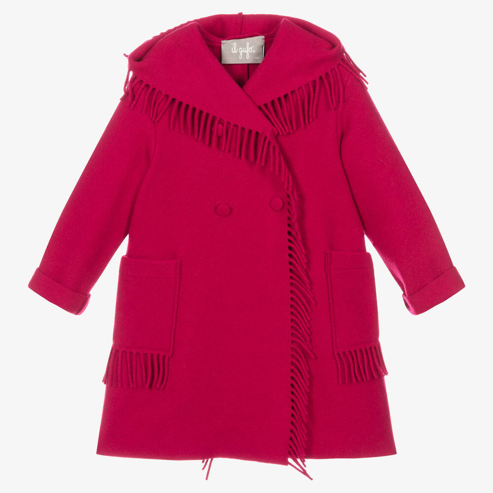 Il Gufo - Manteau fuchsia en laine fille | Childrensalon