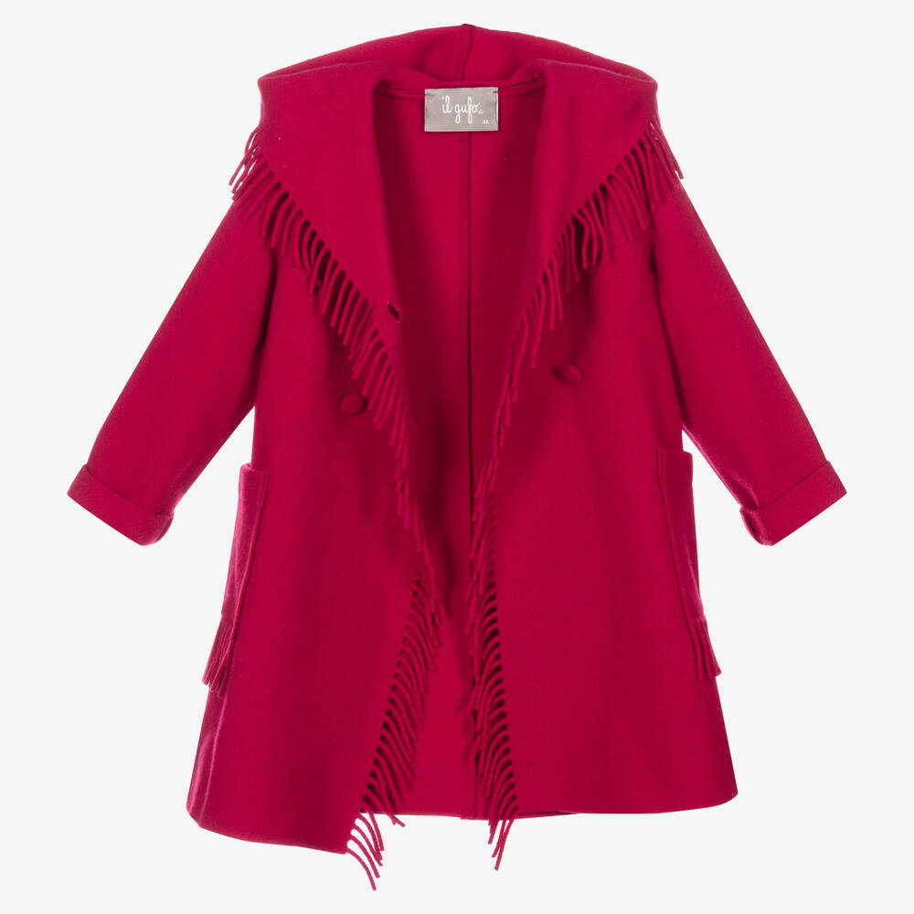 Il Gufo Girls Fuchsia Pink Wool Coat Childrensalon Outlet