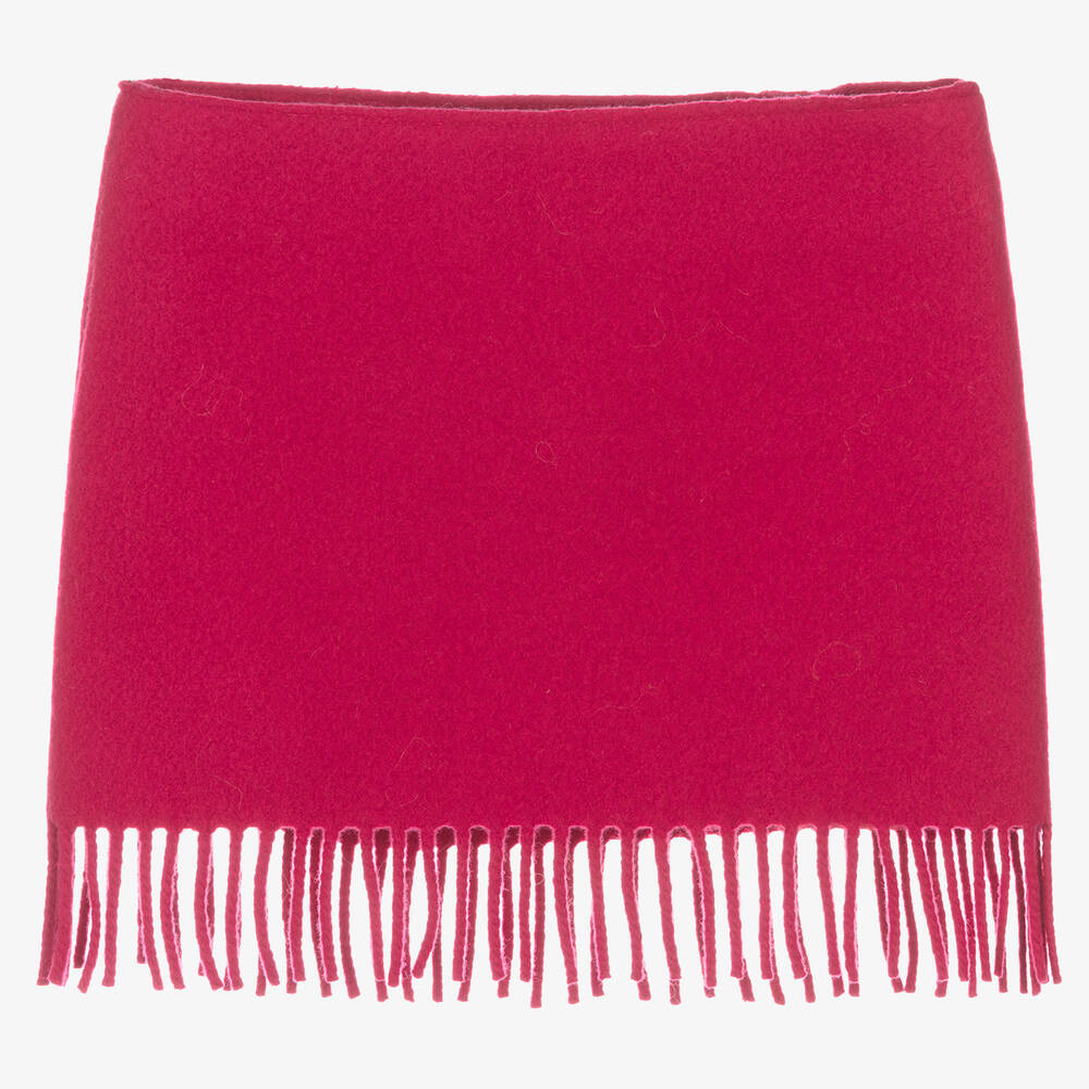 Il Gufo - Jupe fuchsia en laine fille | Childrensalon