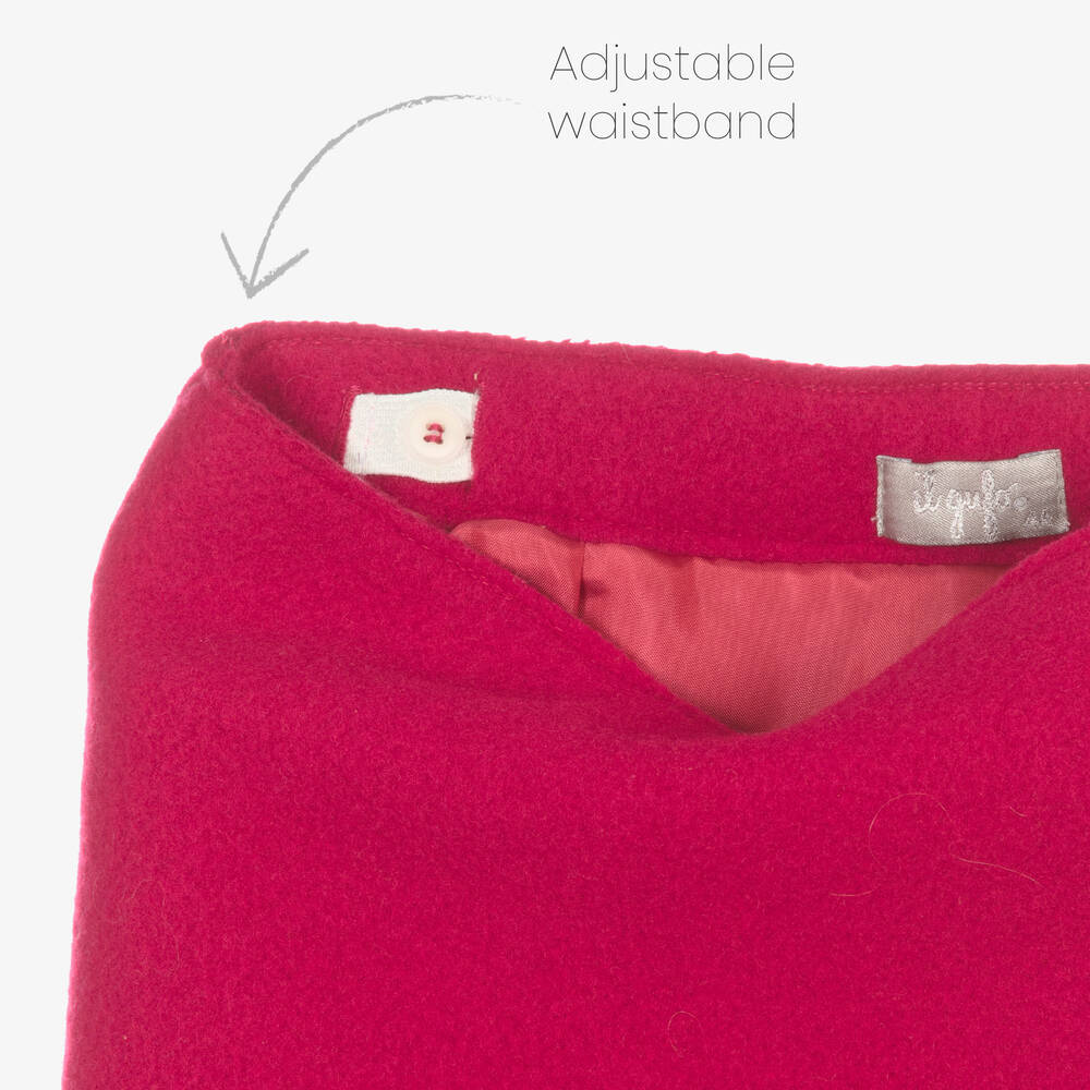 Il Gufo-Girls Fuchsia Pink Wool Skirt | Childrensalon Outlet
