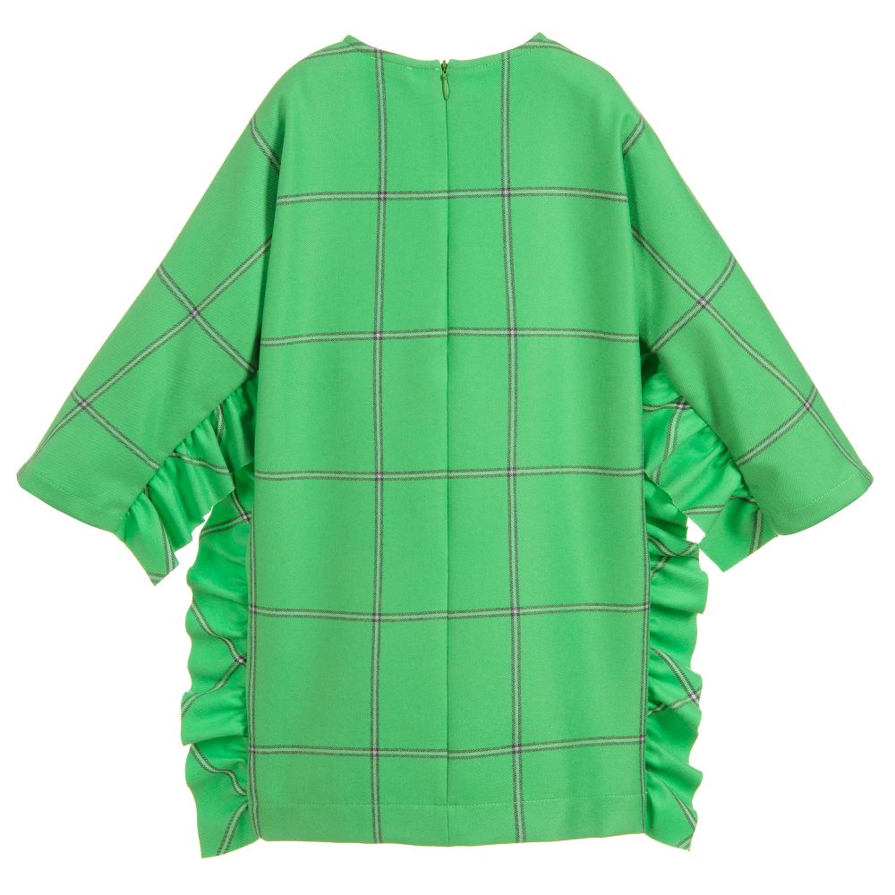 Il Gufo-Girls Green Check Dress | Childrensalon Outlet