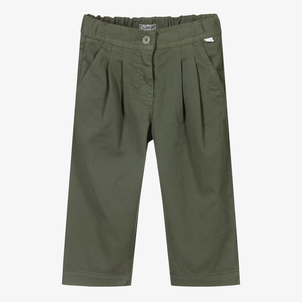 Il Gufo - Pantalon vert en coton Fille | Childrensalon