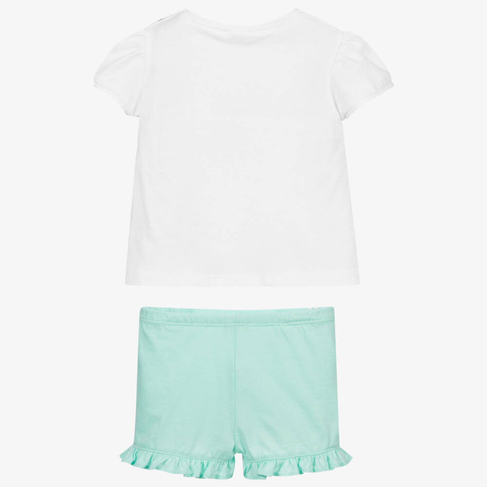 Il Gufo-Комплект с зелеными шортами для девочек | Childrensalon Outlet
