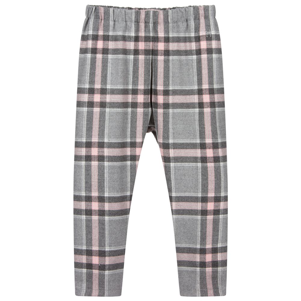 Il Gufo - Girls Grey & Pink Trousers | Childrensalon