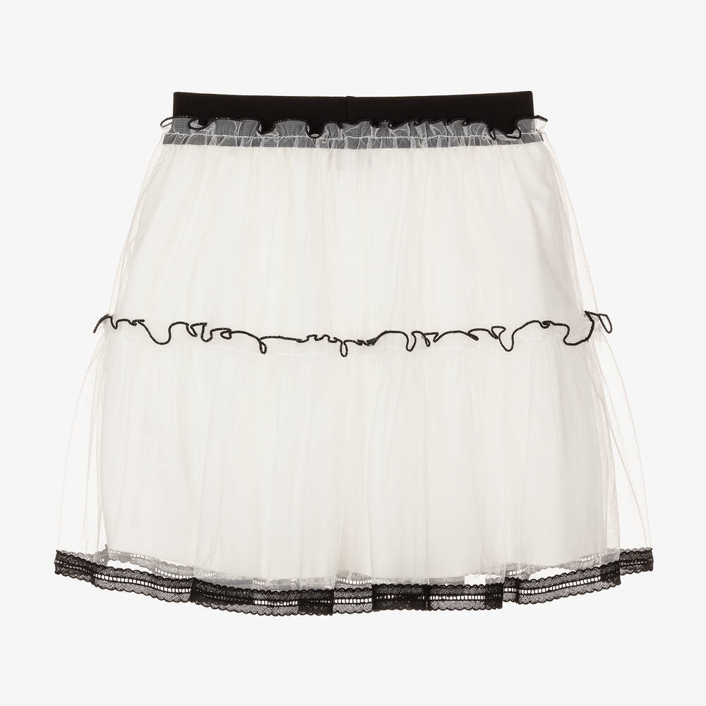Il Gufo-Кремово-черная юбка из тюля | Childrensalon Outlet