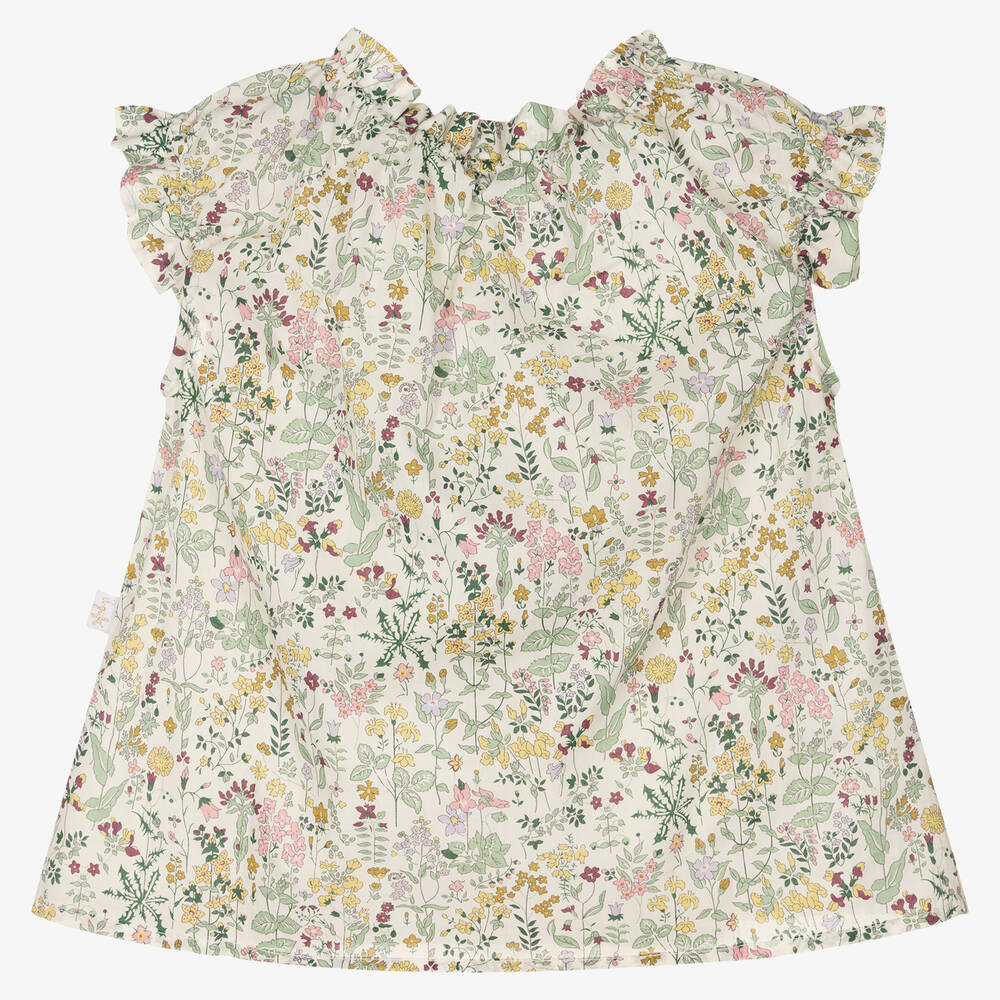 Il Gufo-Кремовая хлопковая блузка в цветочек | Childrensalon Outlet