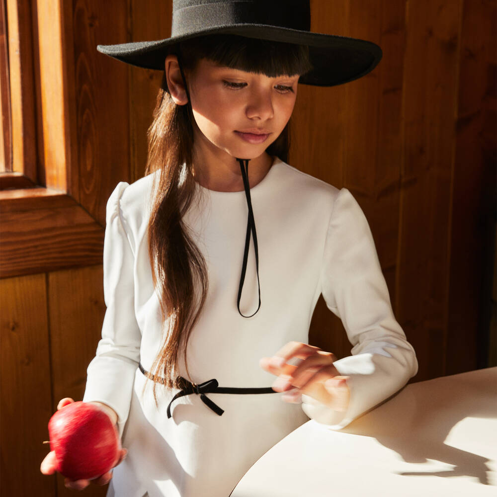 Il Gufo-Кремовое платье с фестонами | Childrensalon Outlet