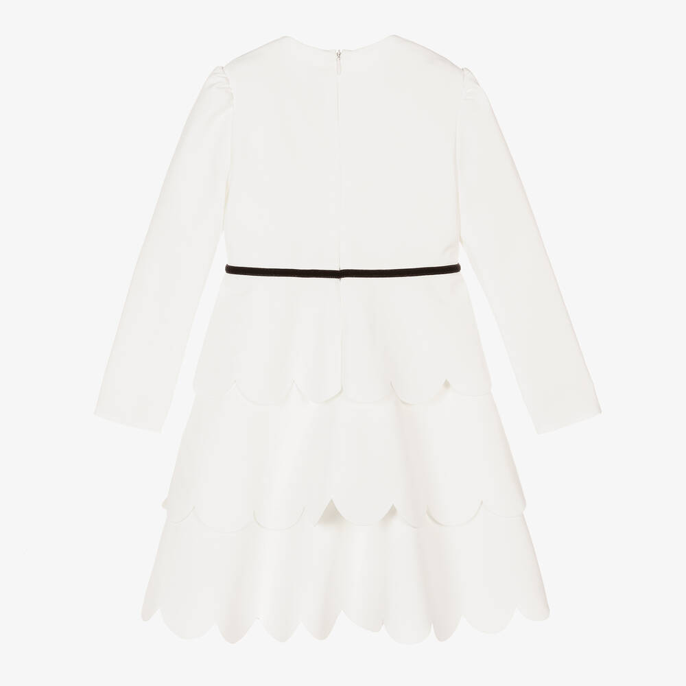 Il Gufo-Кремовое платье с фестонами | Childrensalon Outlet