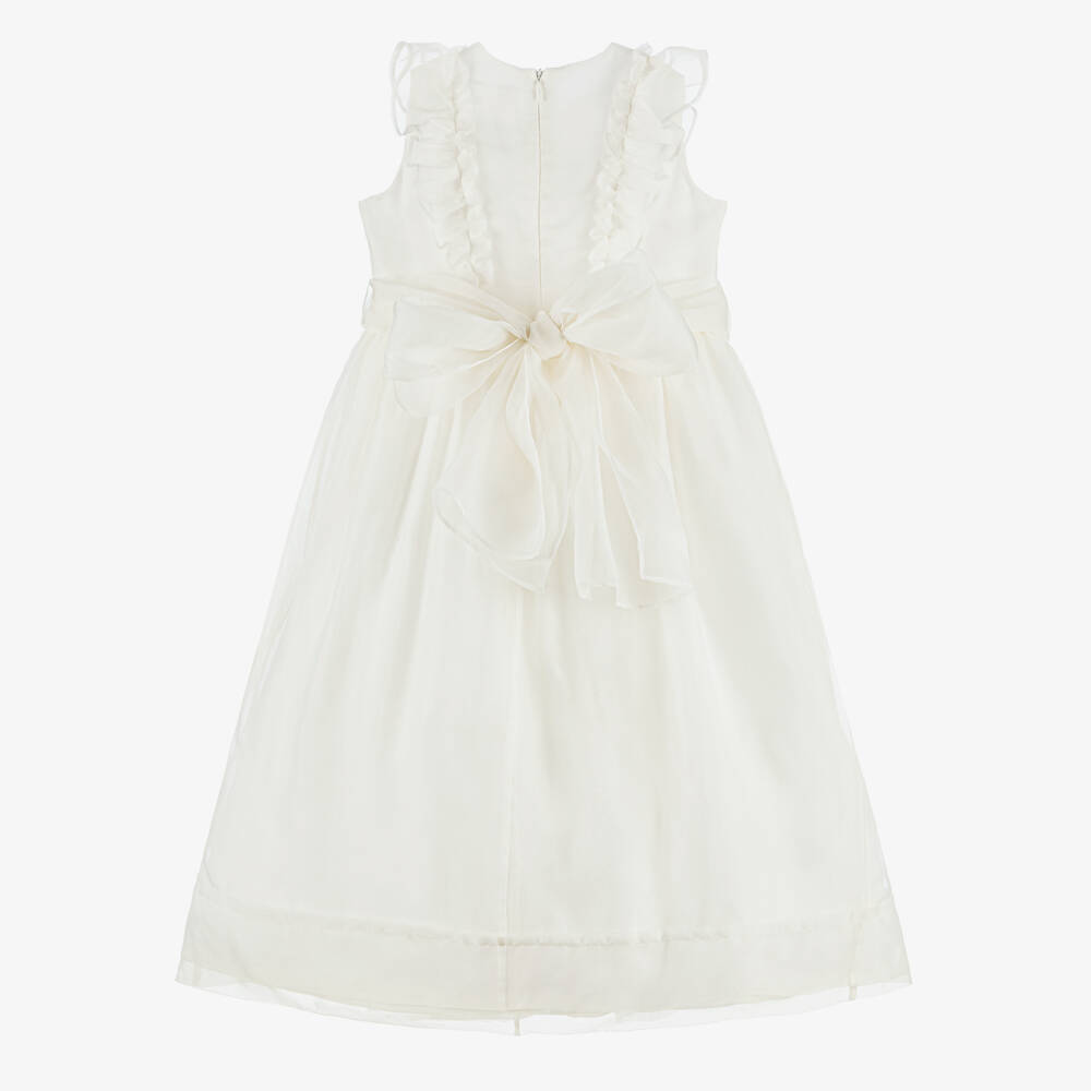 Il Gufo-فستان عاجي حريري بكشكش للبنات | Childrensalon Outlet