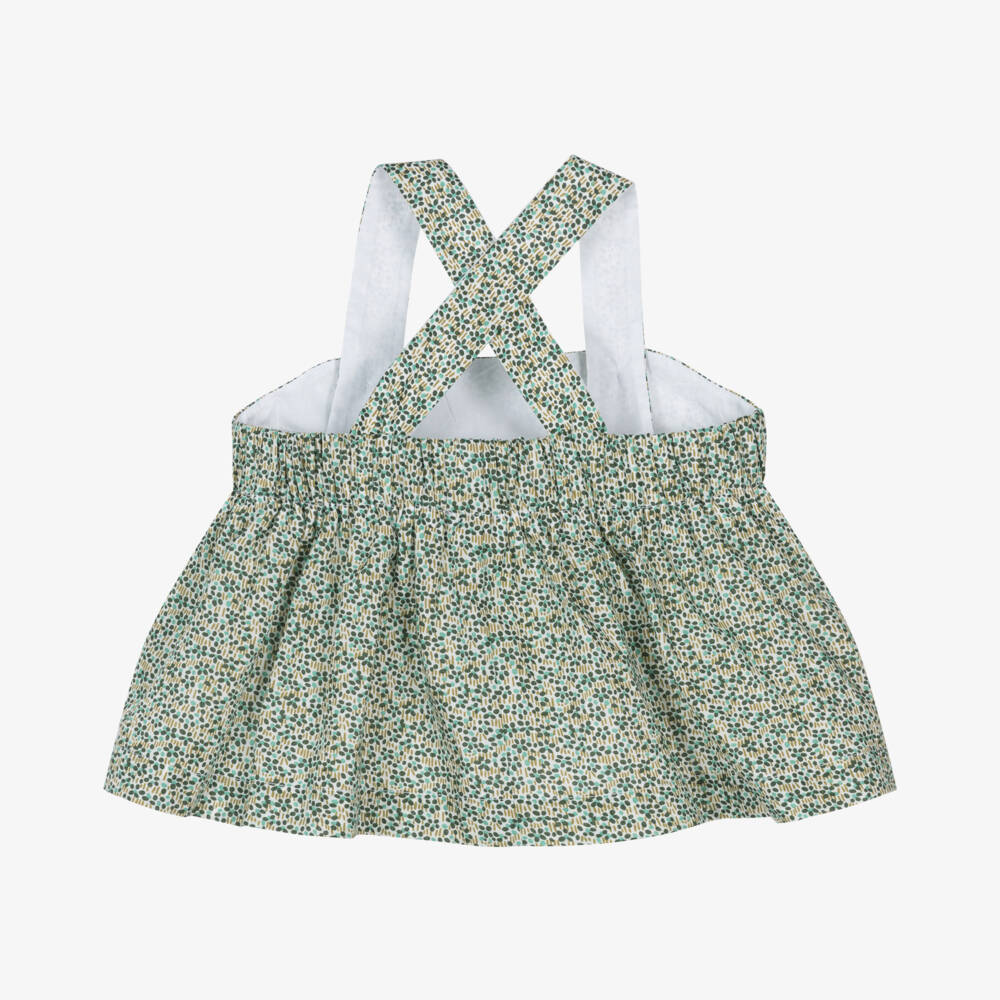 Il Gufo-Блузка из хлопка цвета нефрит для девочек | Childrensalon Outlet