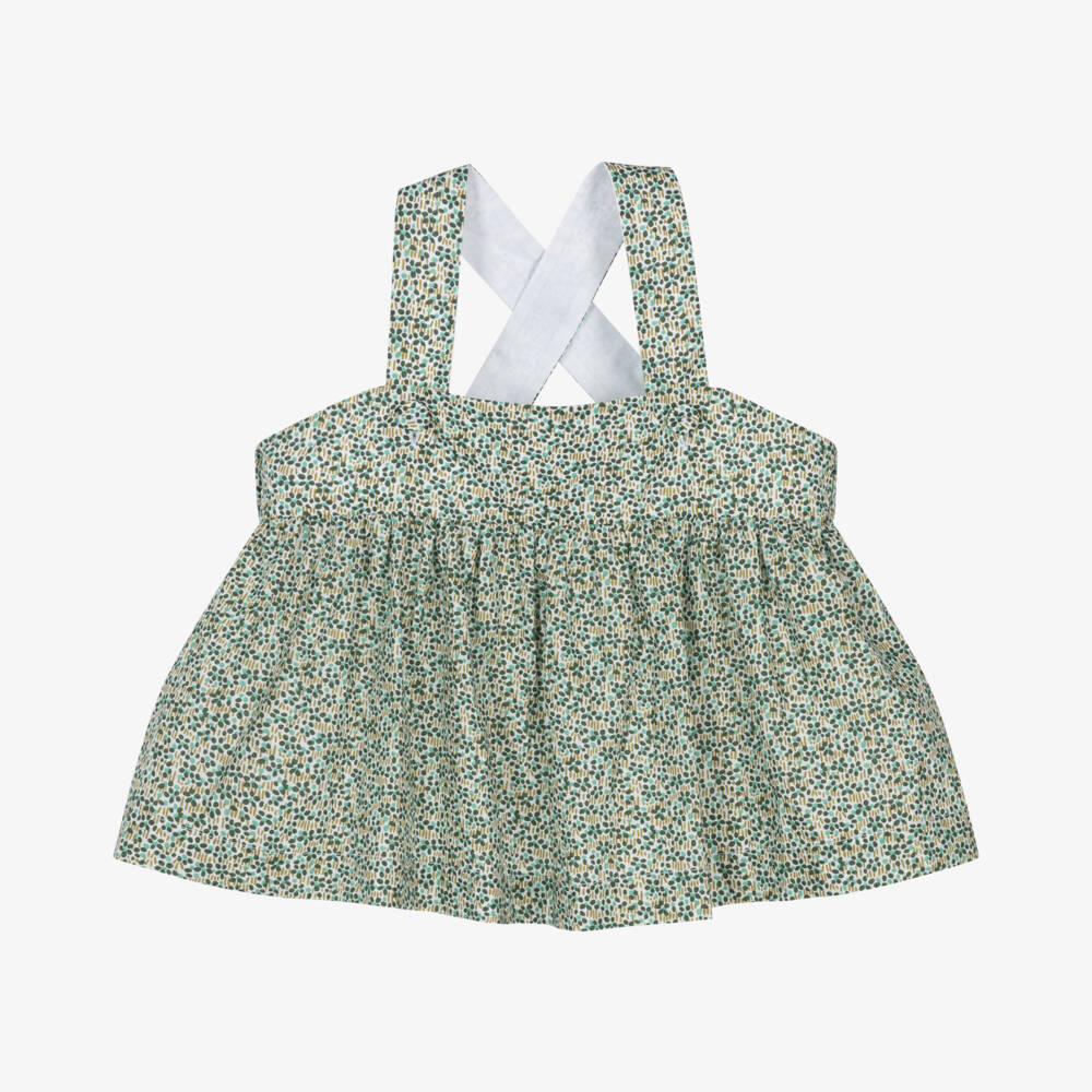 Il Gufo-Girls Jade Cotton Blossom Blouse | Childrensalon Outlet