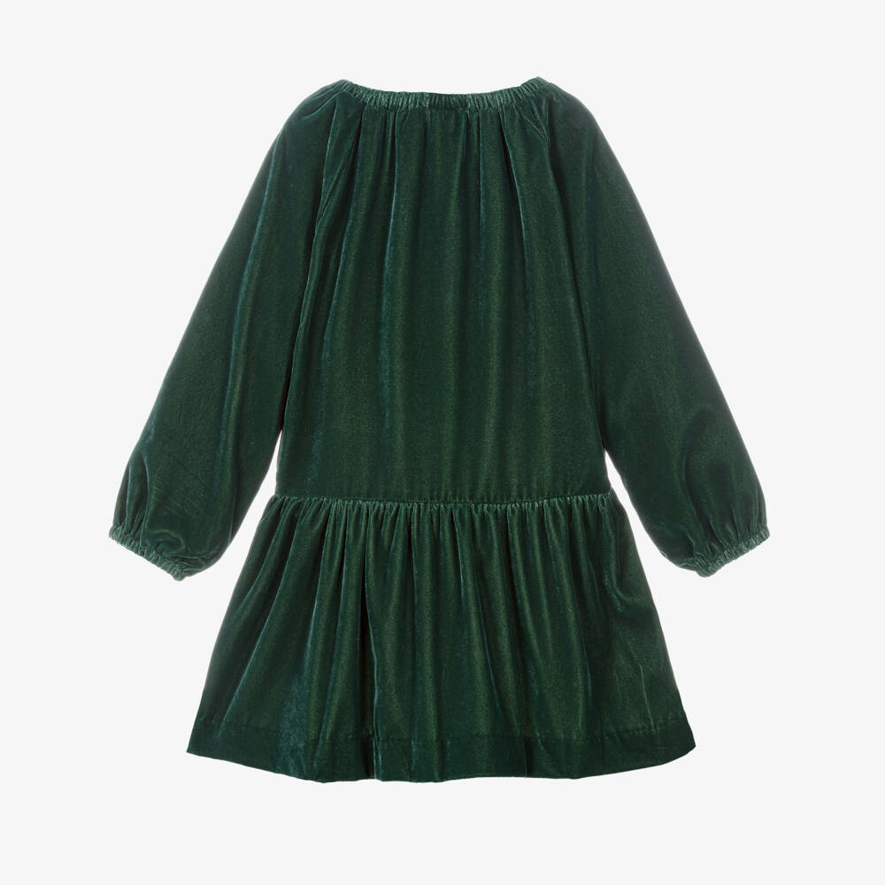 Il Gufo-Girls Jade Velvet Gown | Childrensalon Outlet