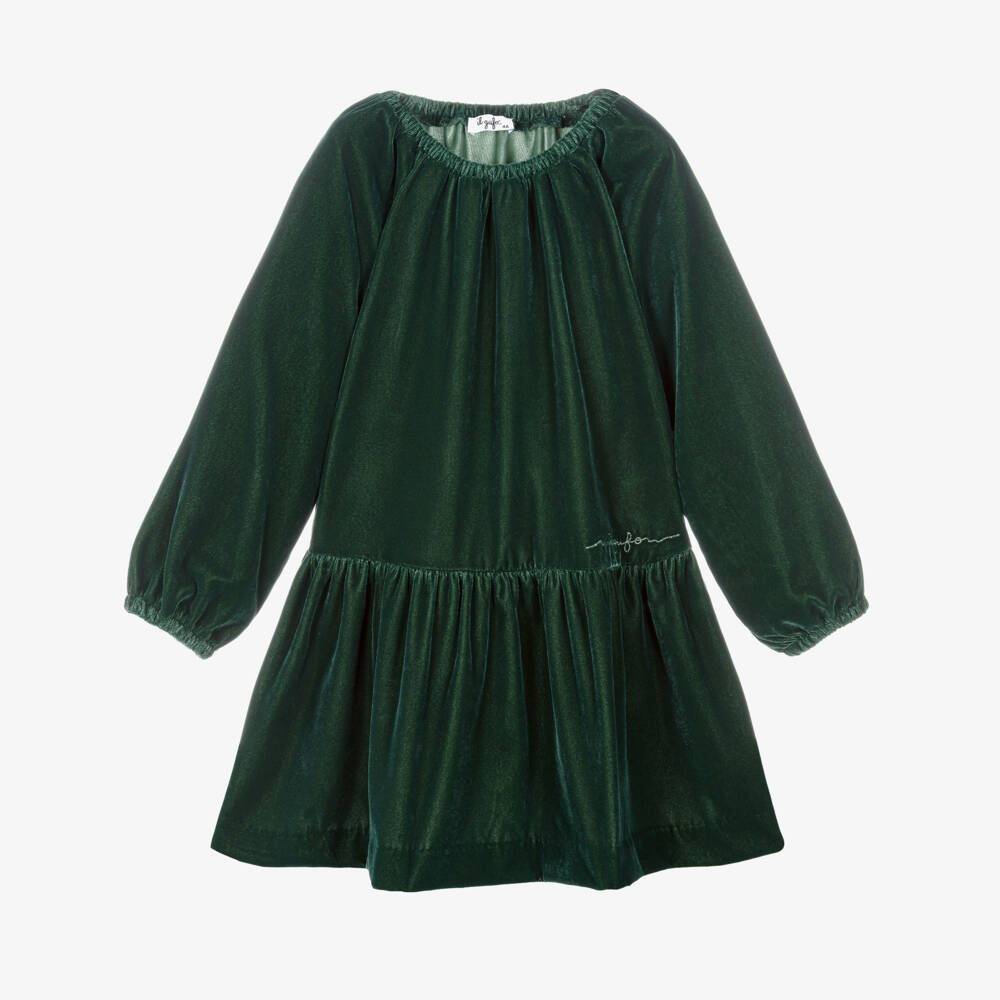Il Gufo-Girls Jade Velvet Gown | Childrensalon Outlet