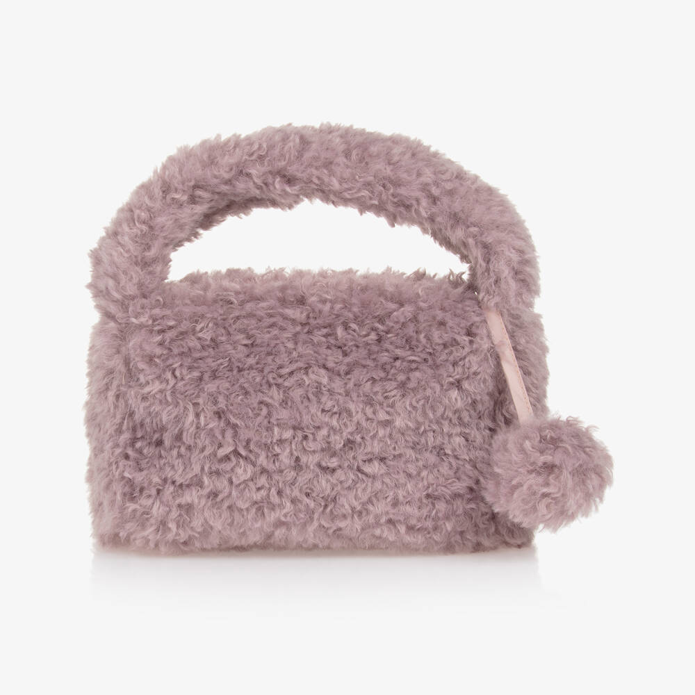Il Gufo-Girls Lilac Faux Fur Purse | Childrensalon Outlet