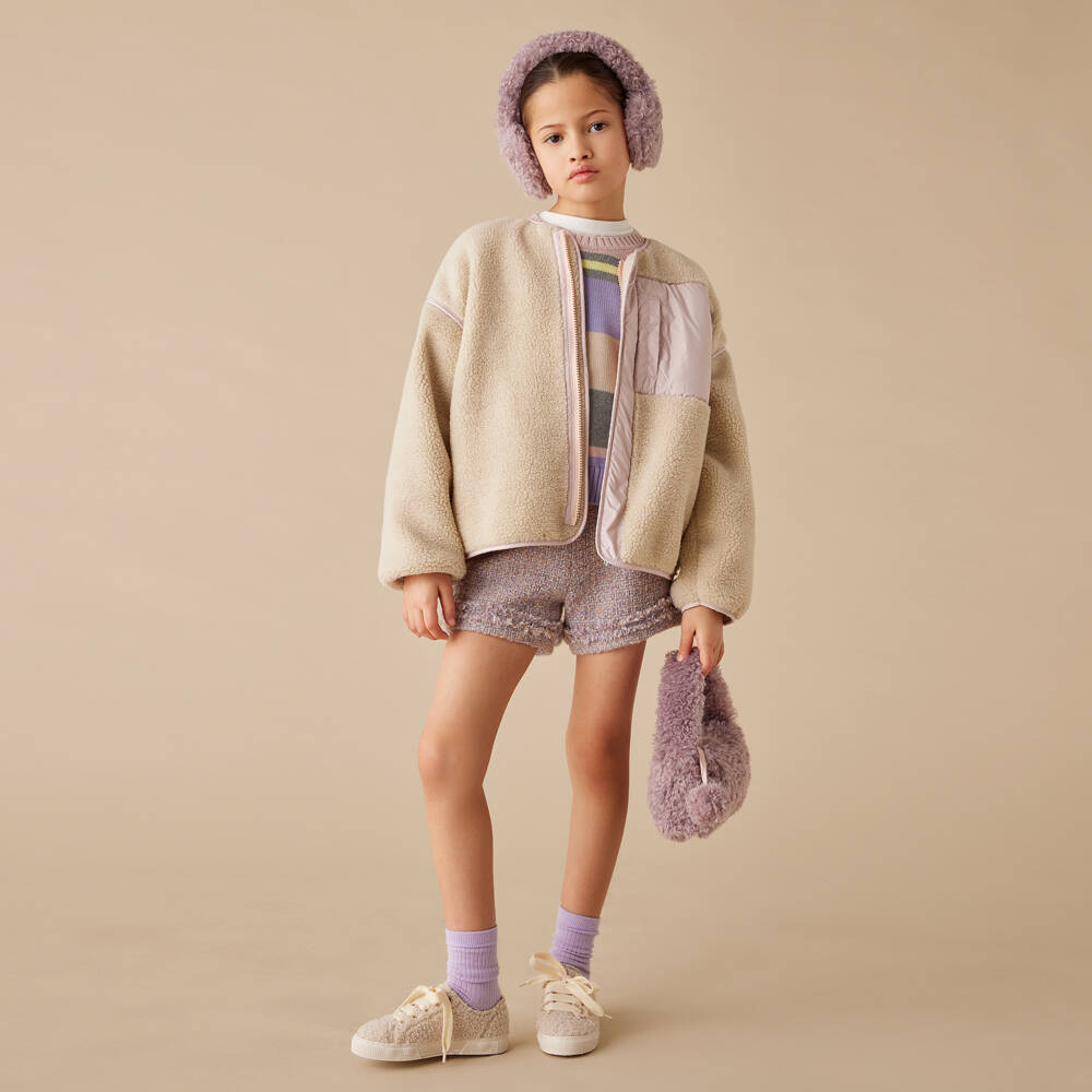 Il Gufo-Girls Lilac Faux Fur Purse | Childrensalon Outlet