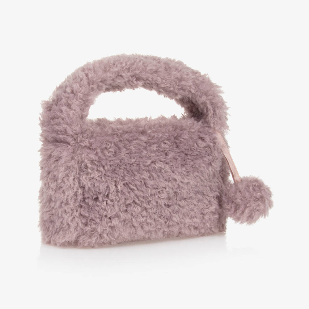 Il Gufo-Girls Lilac Faux Fur Purse | Childrensalon Outlet