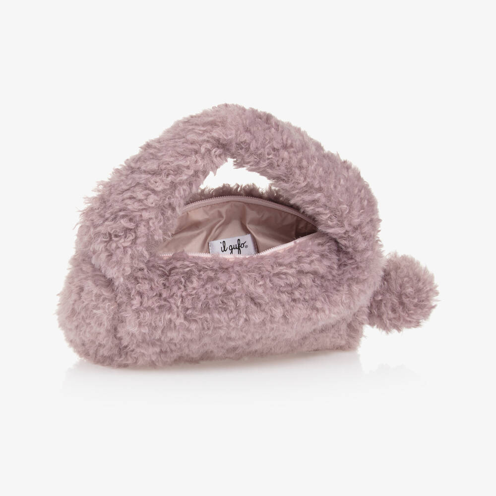 Il Gufo-Girls Lilac Faux Fur Purse | Childrensalon Outlet