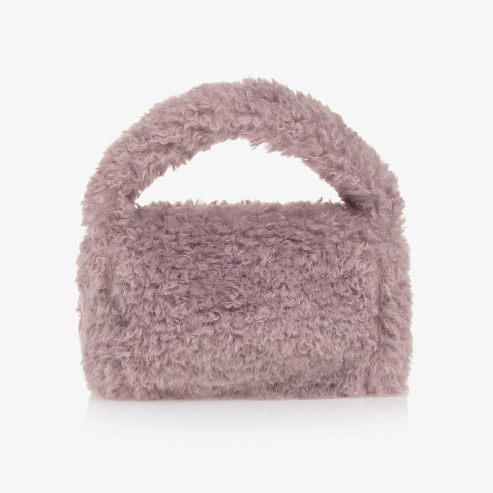 Il Gufo-Girls Lilac Faux Fur Purse | Childrensalon Outlet