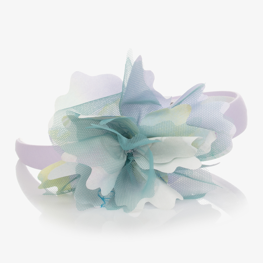 إيل غوفو-طوق للشعر ستانان وتول لون أرجواني للبنات | Childrensalon Outlet