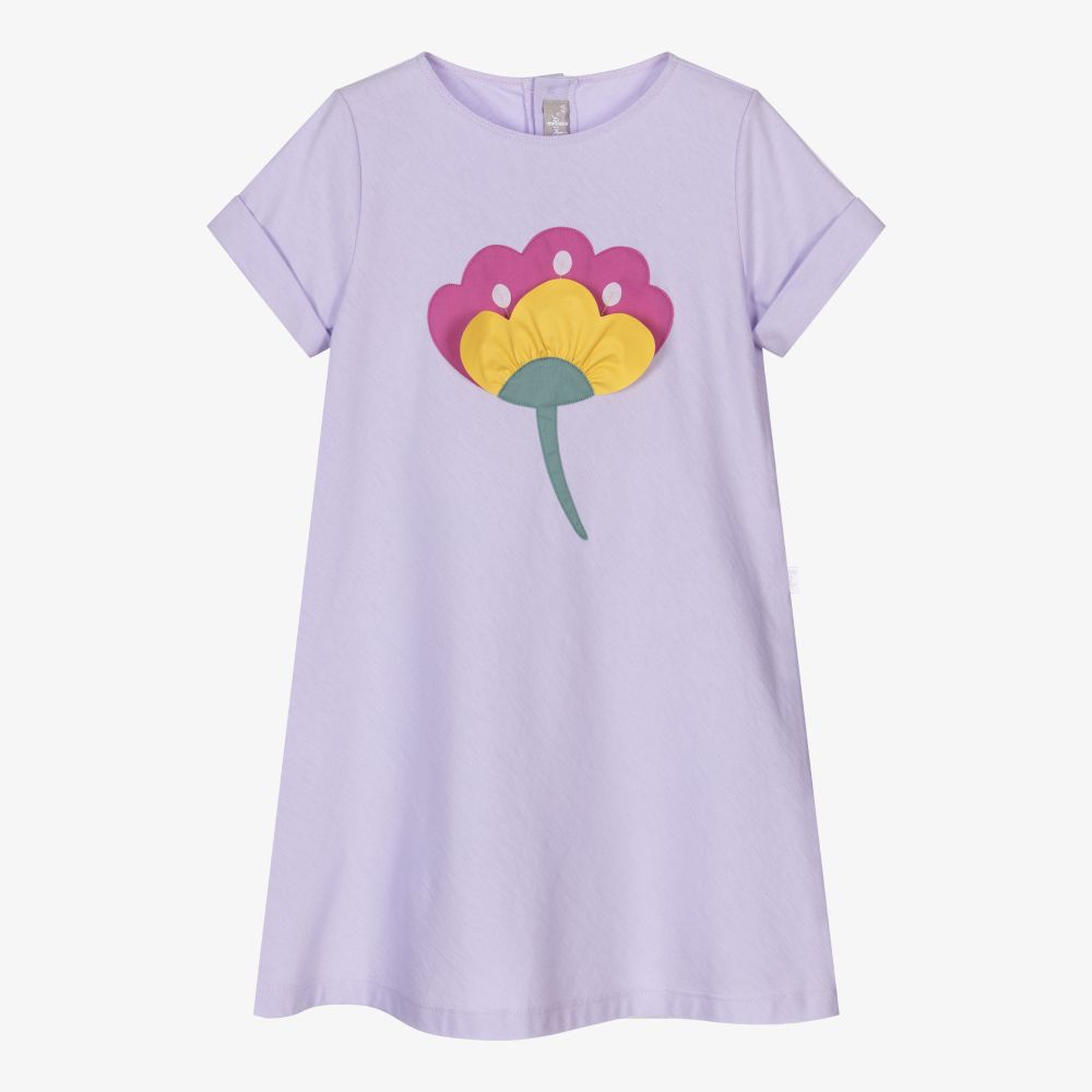 Il Gufo - Фиолетовое платье с тюльпаном для девочек | Childrensalon