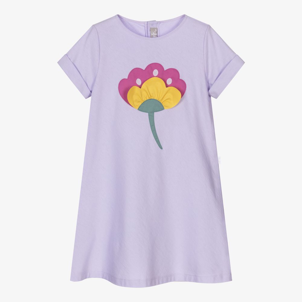 Il Gufo - Fliederfarbenes Tulpenkleid (M) | Childrensalon