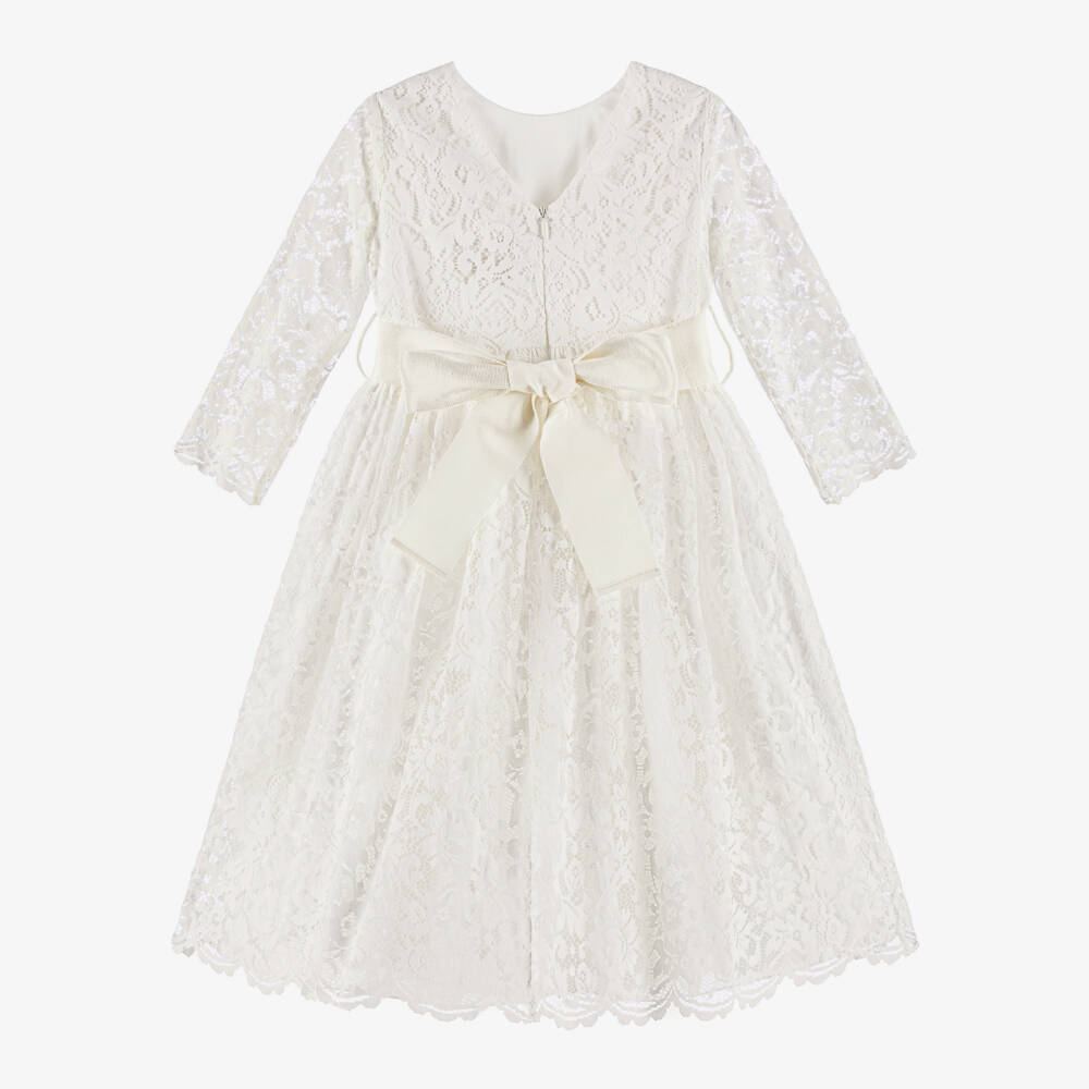 Il Gufo-فستان دانتيل أبيض أنيق للبنات | Childrensalon Outlet