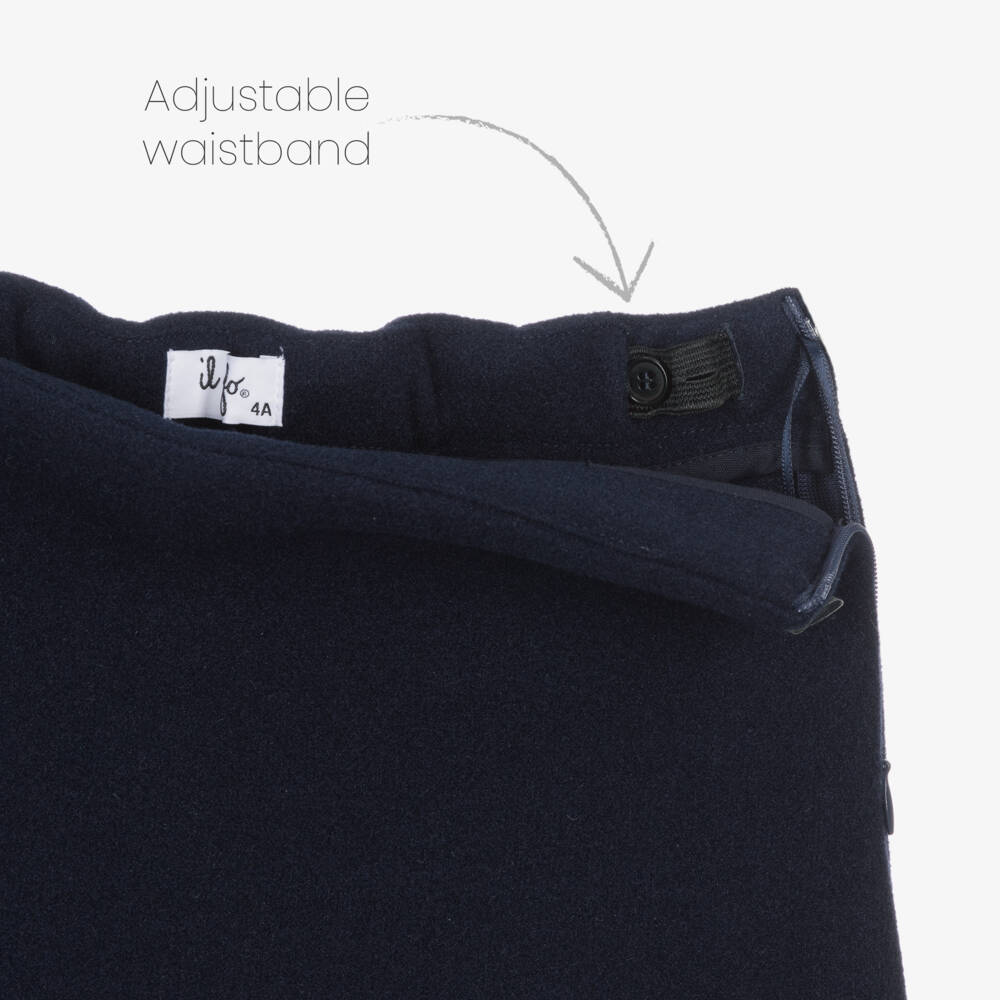 Il Gufo-Girls Midnight Blue Mini Skirt | Childrensalon Outlet